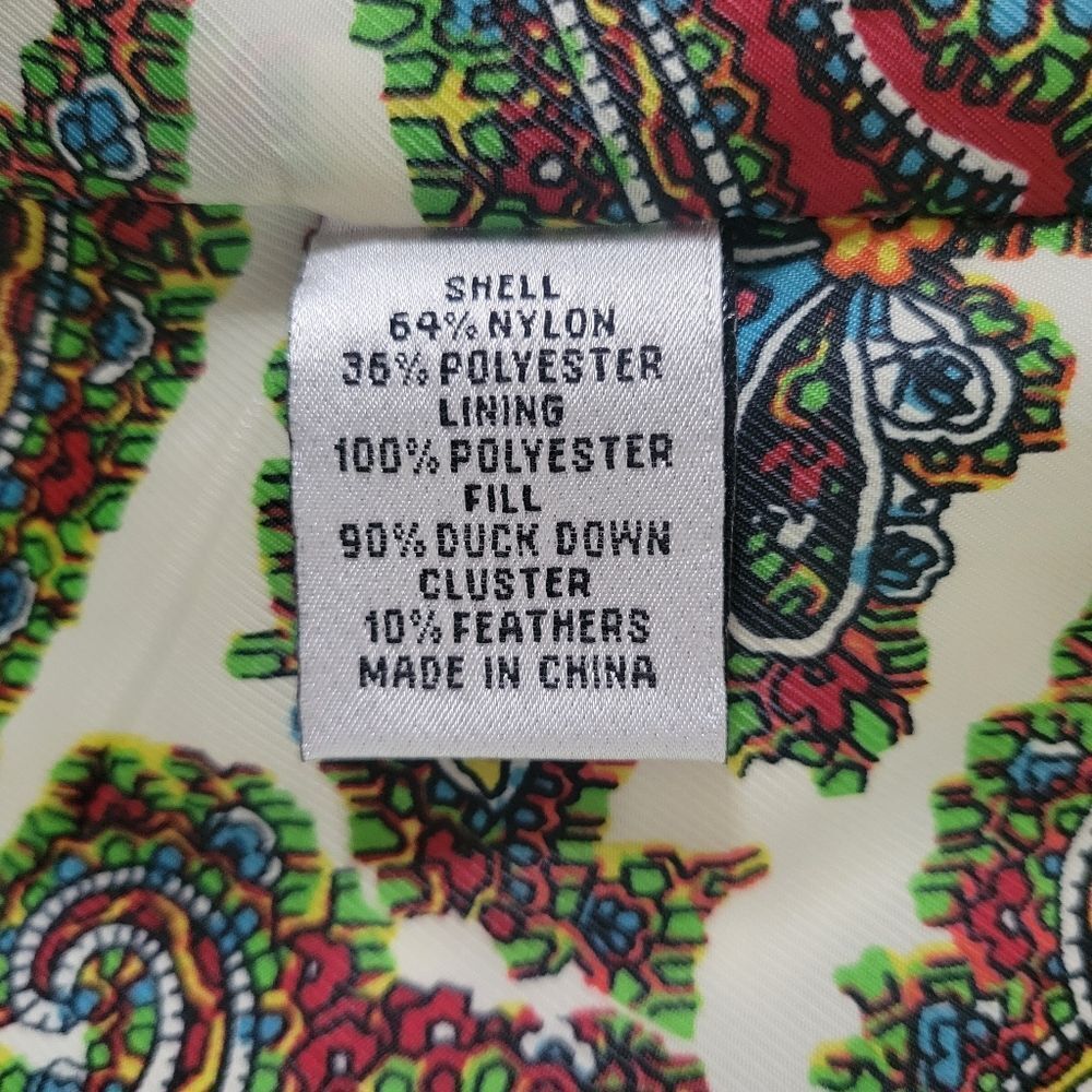 Talbots Quilted Down Lined Aqua Button Front Vest - image 10